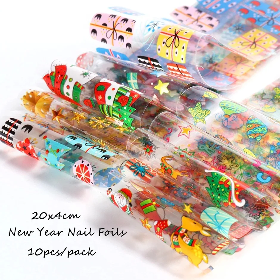 

Nail Art Transfer Stickers Nail Stickers Christmas Sticker Snowflake Santa Claus 3d Water Xmas Halloween Nail Art Stickers deco