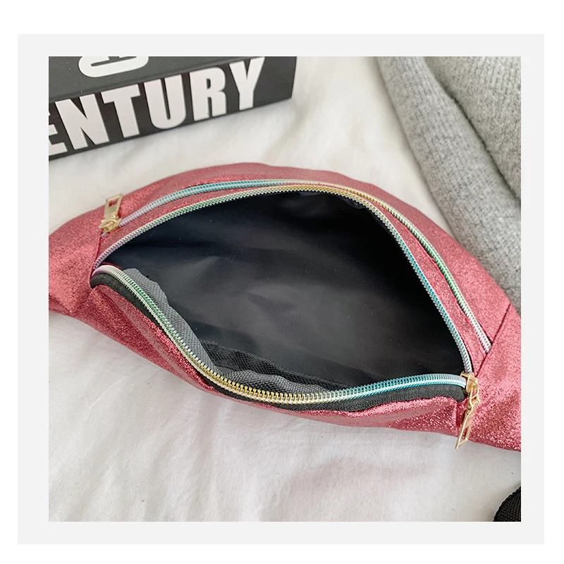 Поясная голографическая сумка для женщин забавная дорожная блестящая поясная