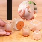 8 шт., прозрачные Нескользящие Чехлы для ножек стула