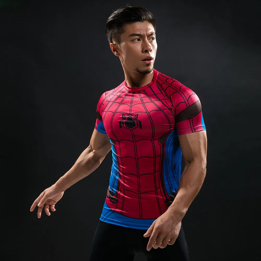 Мужские спортивные футболки с 3D принтом Капитан Америка, Мстители Marvel 3, Железный человек, фитнес, мужская тренировочная футболка