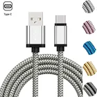 Кабель USB Type-C для Xiaomi Redmi Note 10 Pro 10s 8 7 Mi 9 mix 4 Sony Xperia 10 Plus 1 L3 L2 XZ3 XA2, ультраплетеный прочный шнур