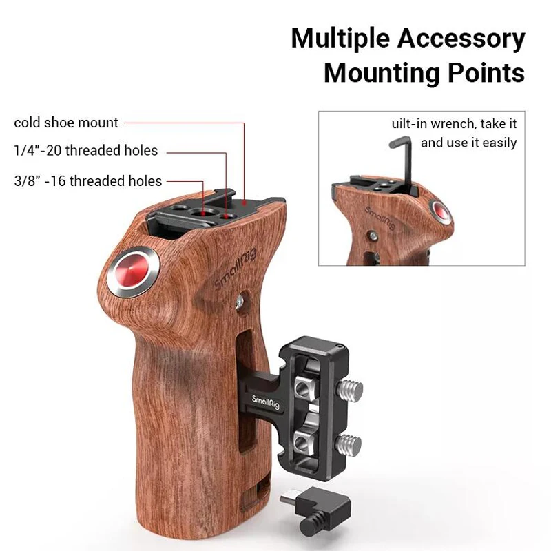 Боковая ручка SmallRig с резьбой и записью пуска/остановки дистанционный триггер для