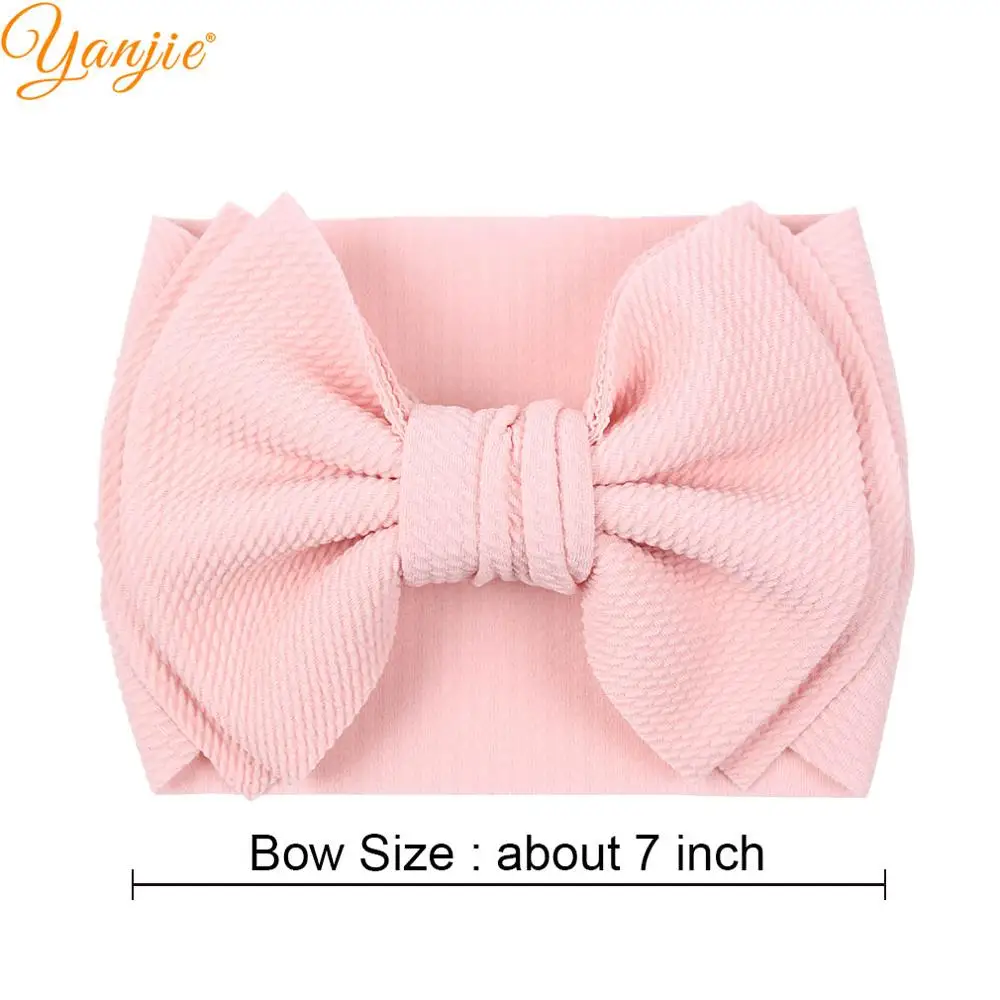 Новое поступление 2021 большая 7 &quotповязка на голову с бантами вафельная ткань