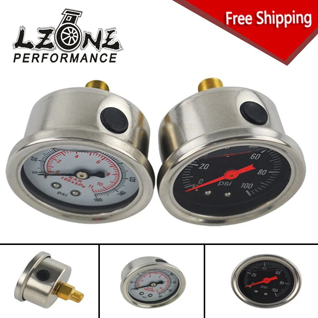 Бесплатная доставка топливный манометр жидкий 0 100 psi / 160psi для масла топлива