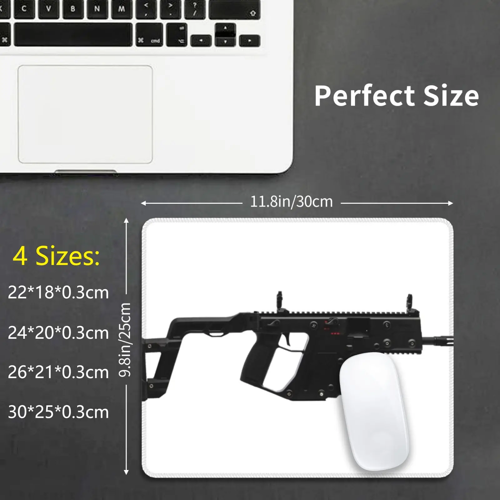 Коврик для мыши с принтом и пистолетом | Компьютеры офис