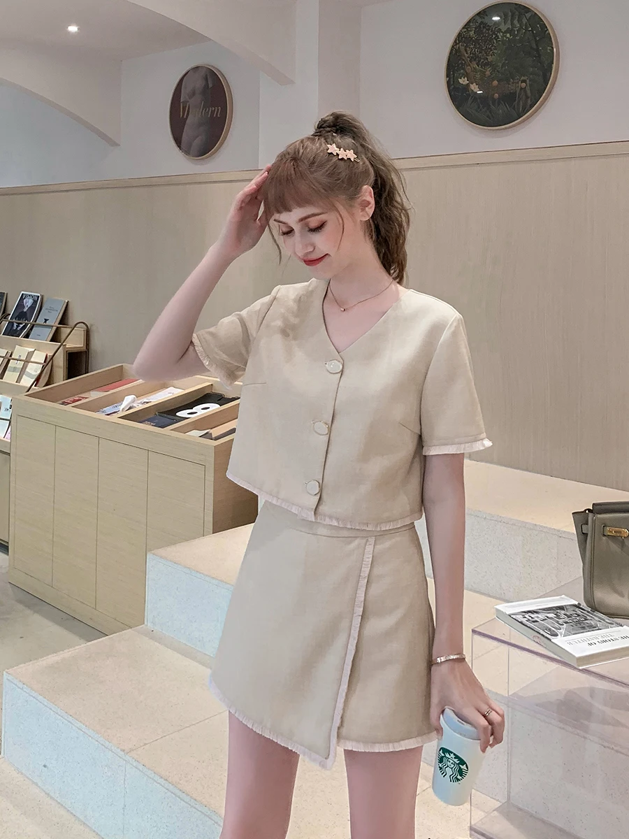 Mg Small As Костюм-двойка в западном стиле на возраст Лето 2019 короткая куртка для