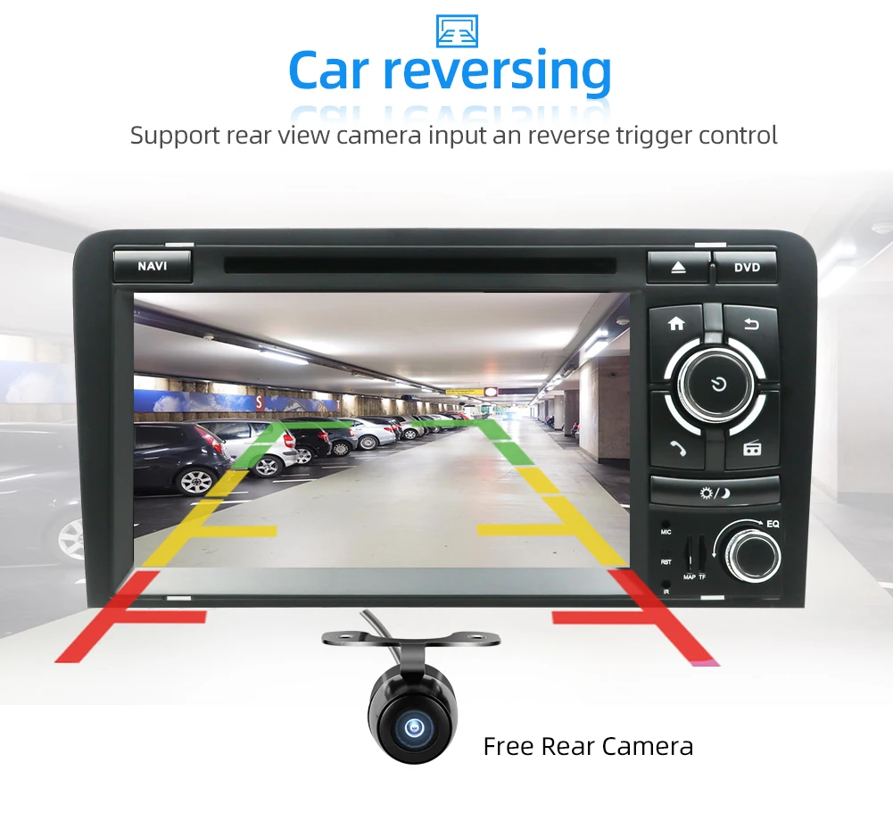64G rom Восьмиядерный автомобильный dvd-плеер Android 9,0 для Audi A3 2003-2011 Автомагнитола с бесплатной картой и canbus, камерой