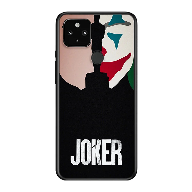 

Cool joker Soft TPU Silicone Black Cover For Google Pixel 5 4A 5G 4 XL Phone Case