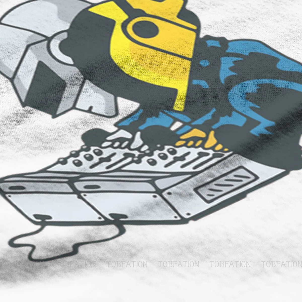 Играть Мужская футболка шлем Daft Punk с круглым вырезом короткими рукавами 100%