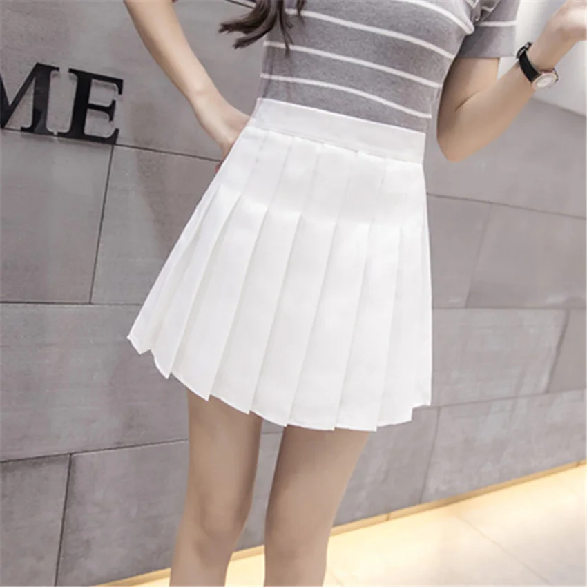 6Colors Korea Japanese Girls Pleated Skirts Student School Uniform Hight Waist A-Line Plaid Skirt Sexy JK Uniforms for Woman - Цвет: Color1