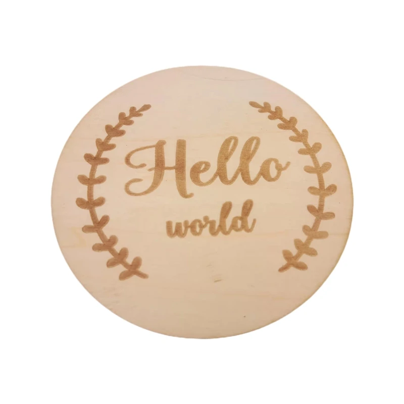 

Wooden Milestone Cards Growth Commemorative Handmade Baby Birth Monthly Recording Card Newborn Infants Shower Gifts Photography