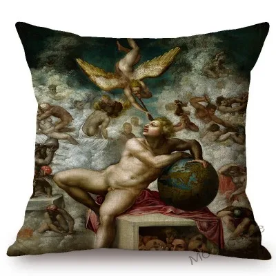 Michelangelo итальянский Ренессанс генезис последнее решение Давид знаменитая картина маслом Художественная диванная Подушка Чехол для подушки