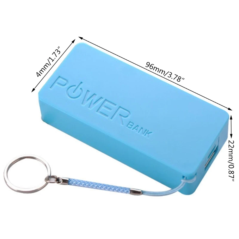 

USB Power Bank Battery Charger Case DIY Box For Mobile Phone Power Bank Charger Battery Pack Case with Strap