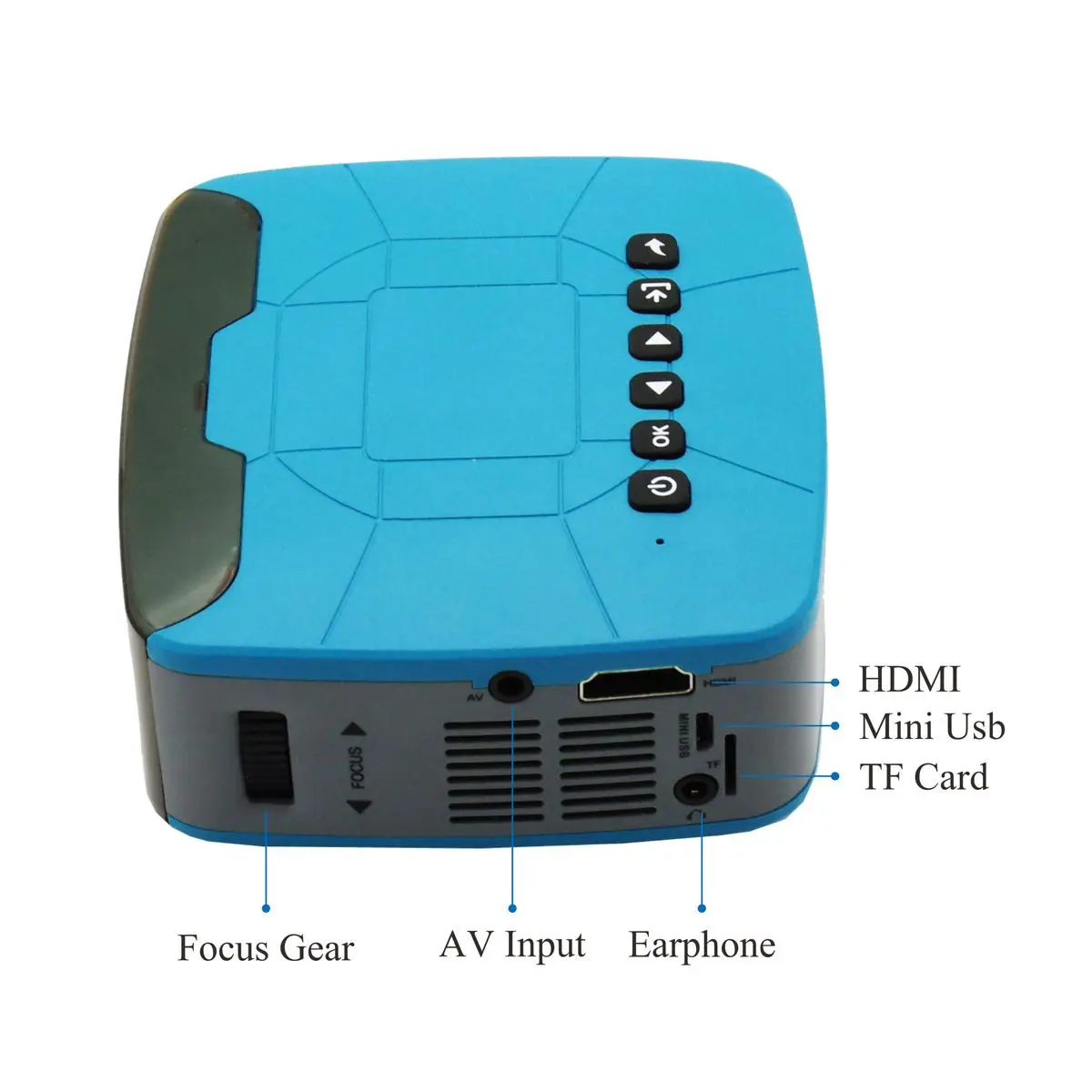 

Mini 1080P Projector LED Multimedia 680 Lumen With Short Focus Design For Home Entertainment Led Projector Home Cinema