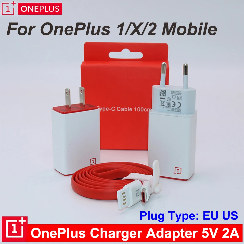 Оригинальный кабель Oneplus 1 / X 2 с Micro USB на TYPE C 5 В А ЕС/США адаптер для зарядного