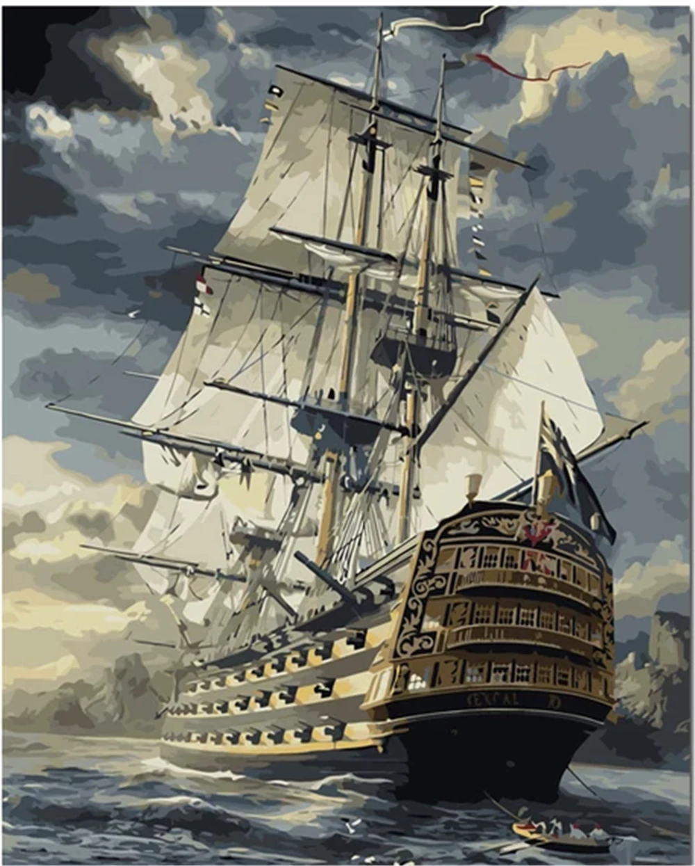 

Ride Wind Waves Pictures By Numbers Landscape Paint Canvas Coloring Oil Painting City Handpainted Home Decoration