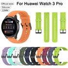 Ремешок силиконовый для Samsung Galaxy watch 3 46 мм 45 мм Gear S3, мягкий браслет для Huawei watch 33 ProGTGT2 ProGT2 46 мм, 22 мм
