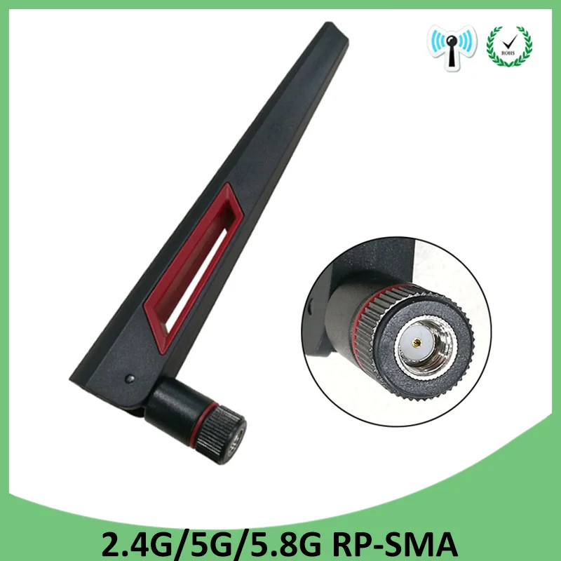 2,4 ГГц 5 ГГц 5,8 ГГц Антенна настоящий 8dBi RP-SMA разъем двухдиапазонный wifi антенна SMA женский беспроводной маршрутизатор 2,4 ГГц 5,8 ГГц
