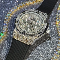 hiphop missfox top brand luxury men hublo male wrist watch steel clock waterproof rubber silicone watch for mens christmas gift
