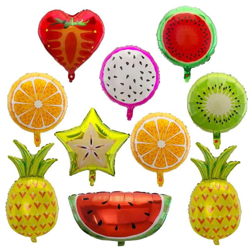 10 шт. фольгированный Гелиевый шар 18 дюймов арбуз киви клубника апельсин ананас