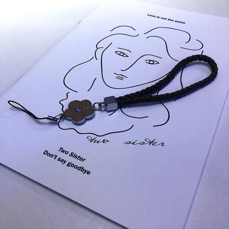 

iPhone / Samsung / Xiaomi / Huawei telfono mvil chica telfono inteligente gato con cordn clave decoracin cristal trenzado