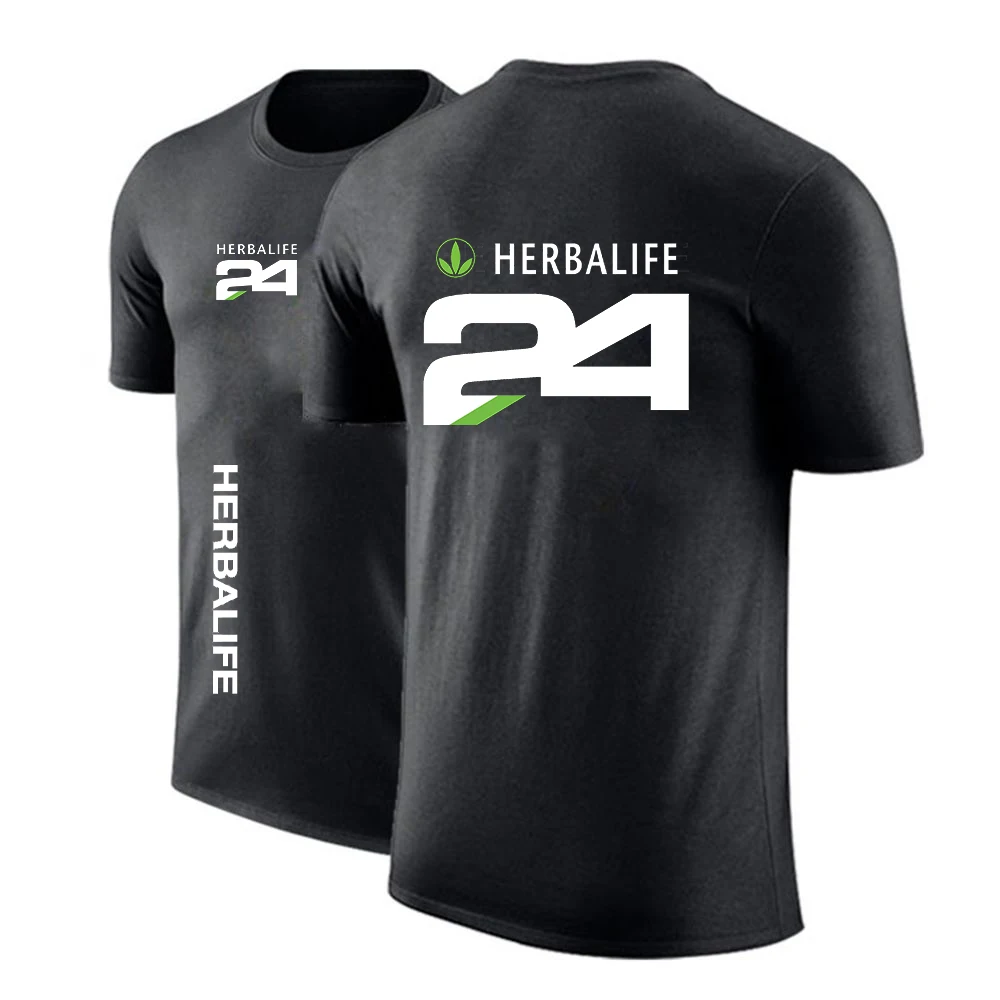 Удобные мужские футболки Herbalife с 24 логотипами на заказ круглым вырезом и рукавами