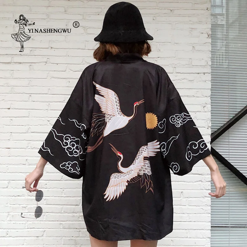 as picture-18.77 Yukata, женская блузка с поясом, новая мода, кимоно, блузка, японский веер, принт, женская рубашка, летняя, солнцезащитная, топы, Япония, кимоно, для женщин - Цвет: as picture-18.77
