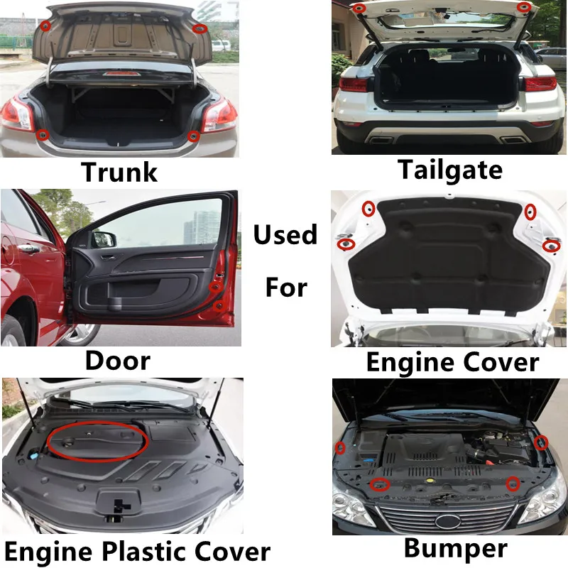 4 шт. универсальный резиновый Ударный Блок для багажника автомобиля задняя дверь