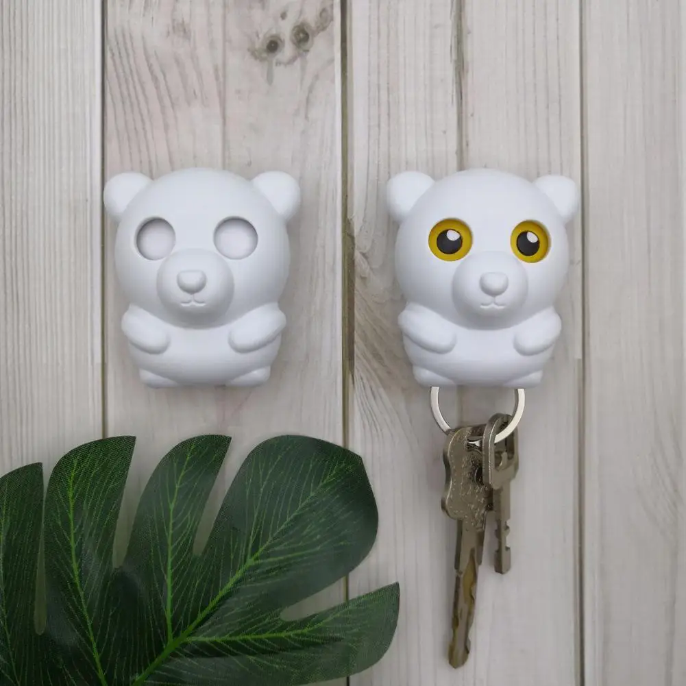 

1 Set Hanging Hook Organizer Hook Wall Mounted Self Adhesive Plastic Decorative Bear Shape Mini Storage Hanger Home Supplies
