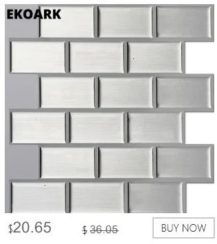 6 упак./лот 25*25 см 3D стены Стикеры самоклеящаяся muur Стикеры для декора комнаты Кухня/Стикеры в ванную серебро кирпич Стикеры s mura