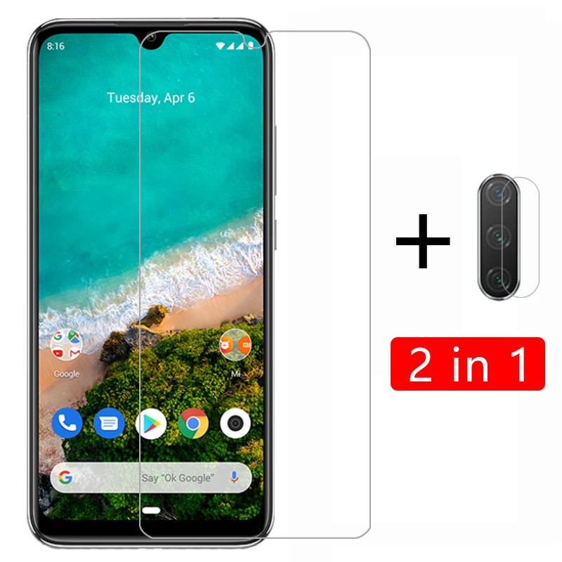 

case for xiaomi mi a3 cover tempered glass camera lens film protective on ksiomi xiomi xiami xaomi my a 3 3a mia3 xiaomia3 coque