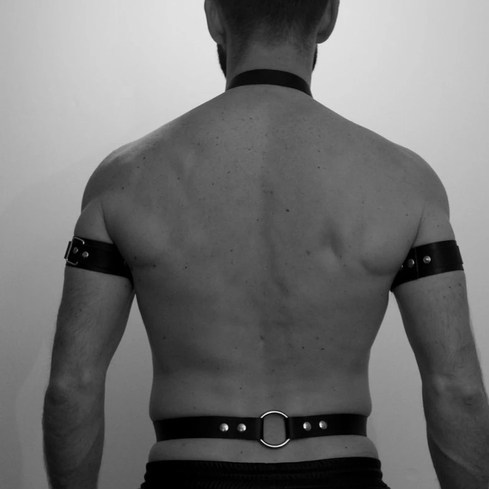 Мужской кожаный ремень TRODEAM черный в стиле панк с подтяжками 2019 | Аксессуары для