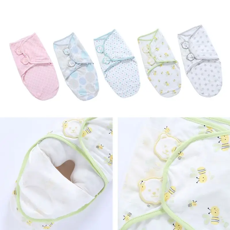 

Мягкий и регулируемый хлопковый спальный комплект для младенца, оригинальная сумка для пеленания, одеяло для ребенка 0-6 месяцев, унисекс