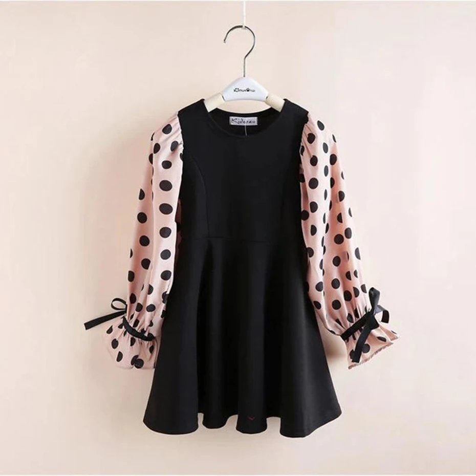 Spring Girls Dress Floral Printed Children 100% Cotton Teenage Kids Clothes 6 8 10 12 14 Year | Детская одежда и обувь