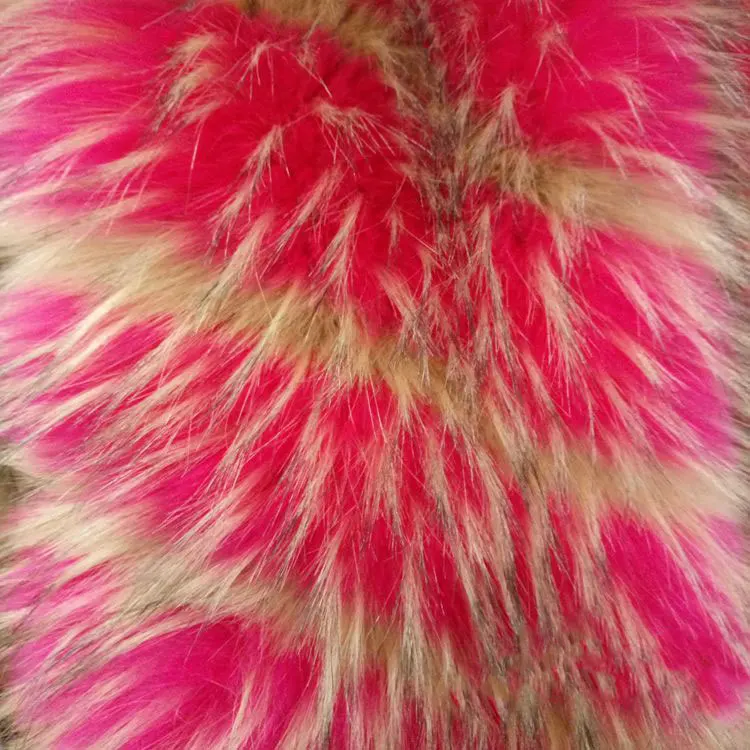 

Faux fur multicolor fox fur, plush collar fabric