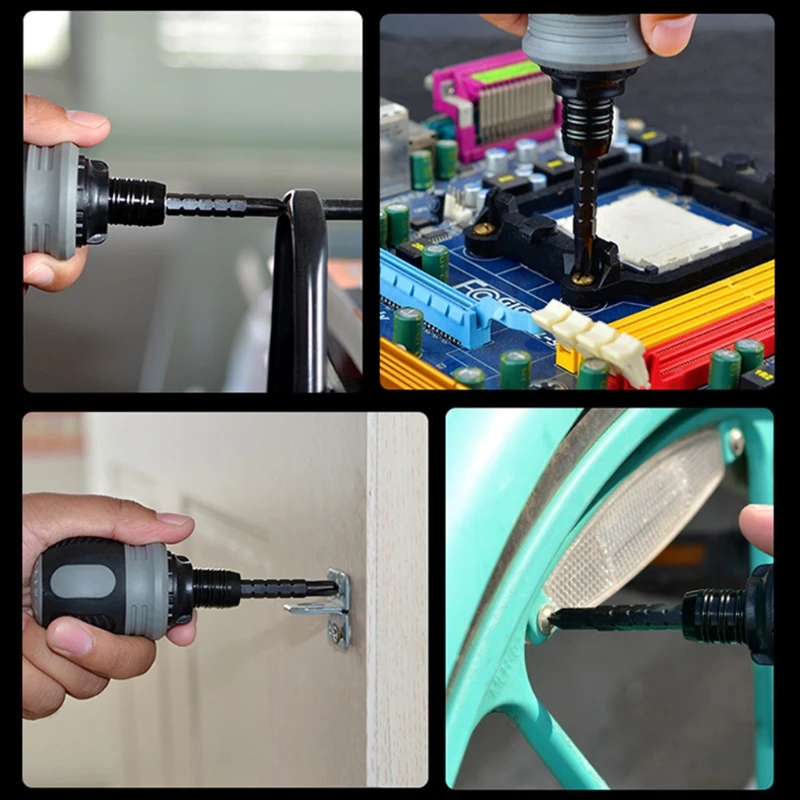 Отвертка с двойной головкой регулируемая длина вращение вперед и назад My17 21