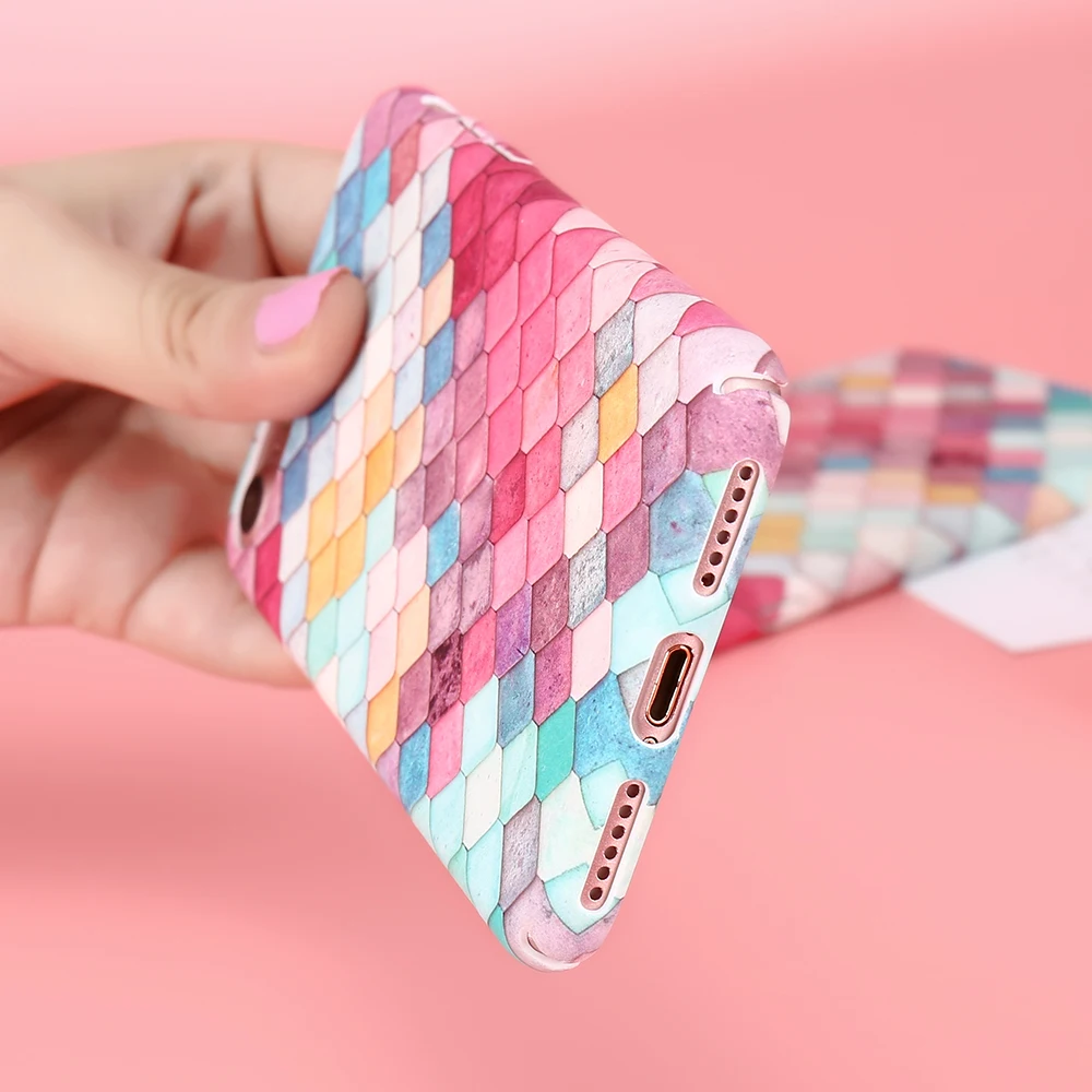 KISSCASE 3D Mermaid Case For iPhone 7 8 6 Plus Coque Scales Phone Cases X XS Max XR Good Luck for iphone plus | Мобильные телефоны