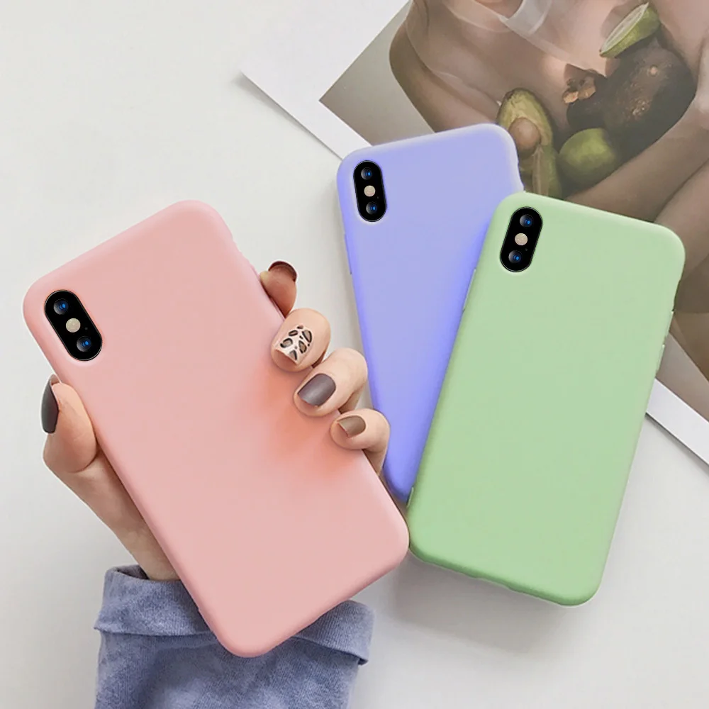 LAPOPNUT простой милый мягкий чехол карамельного цвета для IPhone 11 Pro Max Xs Xr X 8 7 Plus 6 6s
