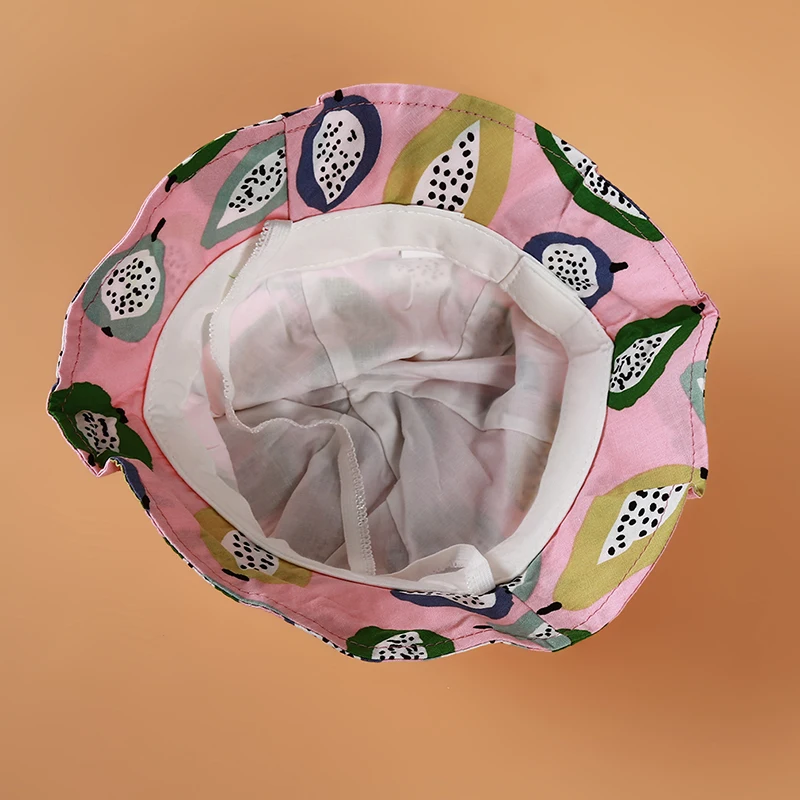 

2021 Summer Flower Print Baby Hat Kids Girls Floral Cute Cap Sun Bucket Hats