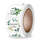 Круглые наклейки для скрапбукинга, 100-500 шт., наклейка спасибо, 1 дюйм, листья-наклейки, цветочные украшения, канцелярская этикетка