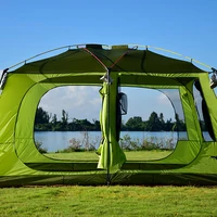 High Quality 8-12 People three rooms and one living room double cold and rainproof warm ultra light outdoor big tent