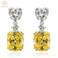 wuiha luxury 100 925 sterling silver heart created moissanite gemstone white gold drop dangle earrings fine jewelry wholesale