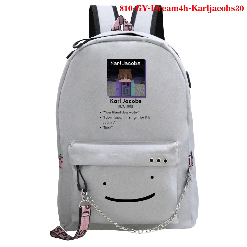

Mochilas Game Dream Team Print Backpack for Women Backpack USB Charge Shoulder Bag Karljacobs Bag Student Casual Laptop Backpack