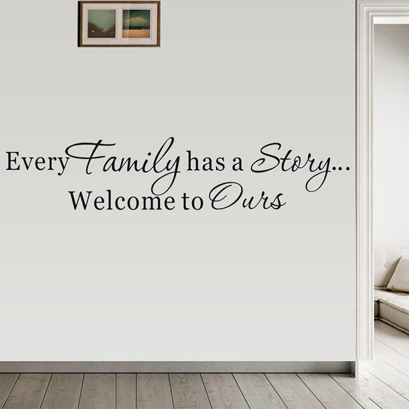 Настенная виниловая наклейка с изображением семейных историй для гостиной