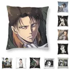 Наволочка для подушки Levi Ackerman из атаки на Титанов, наволочка для подушки с принтом в стиле аниме Харадзюку, манга, наволочка для автомобиля, наволочка для подушки на заказ, домашний декор