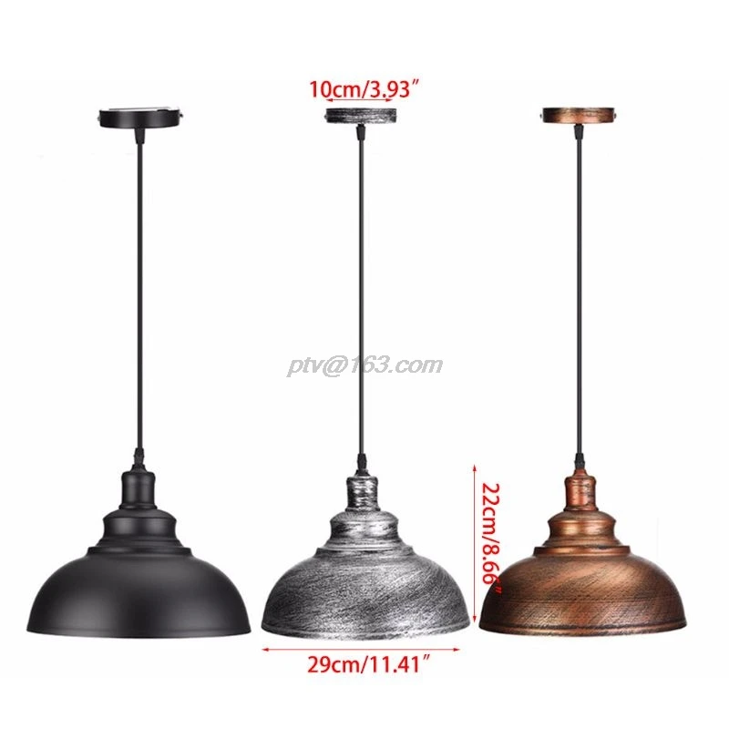 

Retro Ceiling Light Lamp Round Vintage Industrial Design Iron Vintage Light Deco Bulb Lighting Fixture