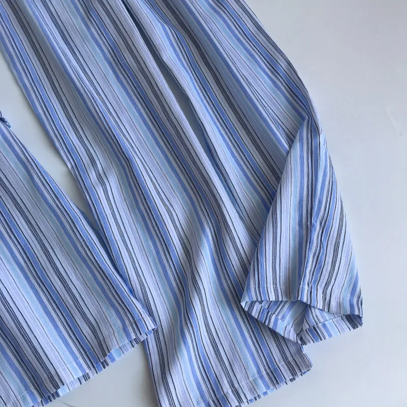 

Men's pajamas summer Short sleeve Striped pajamas set