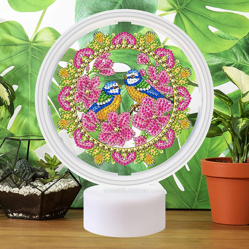 DIY новая настольная лампа с алмазной росписью светодиодный неоновый светильник