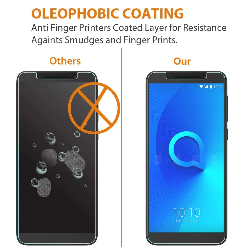 Защитная пленка из закаленного стекла для Alcatel Работает с любым оператором, 3 3X3 V 3C Tetra 5052D 5052 5058i 5058 5099D 5099 5026 5026D Экран протектор