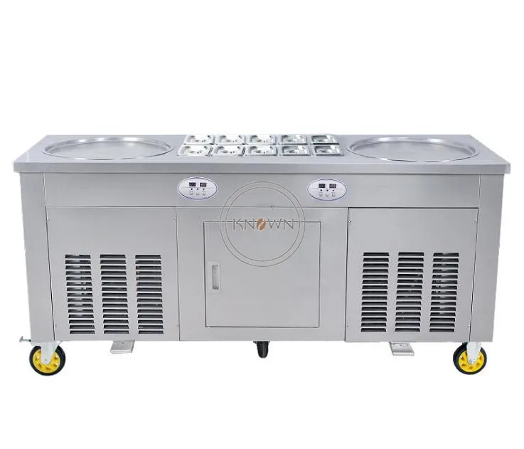 Нержавеющая сталь 220V / 110V двойной Круглый лед кастрюли ролл из жареного